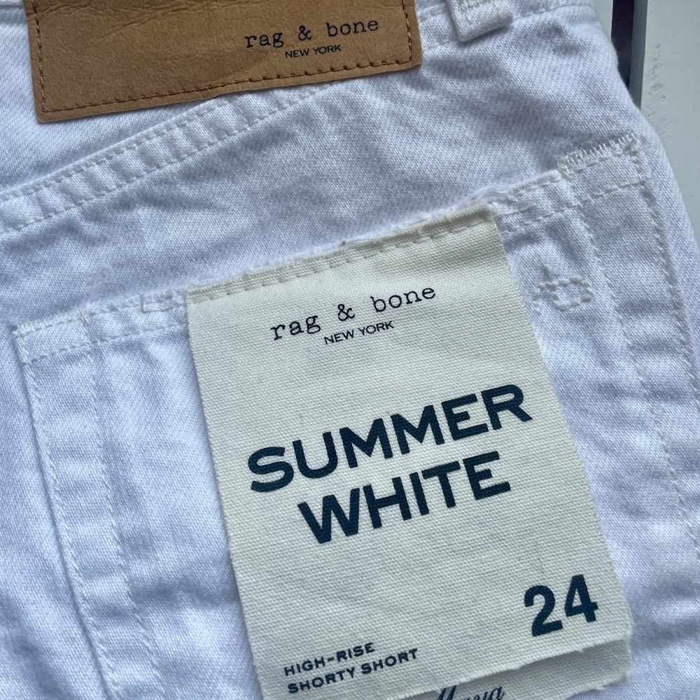 Rag and Bone Maya High-Rise Short Summer Shorts White size 24 Relaxed Fit Shorts